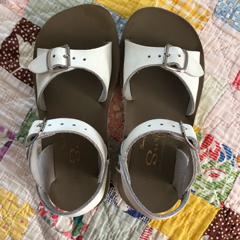 San-Sun Surfer Sandals - white toddler size 10